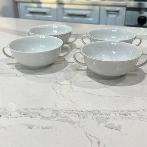 Set of 4 soup bowls with handles Arzberg Made in Germany